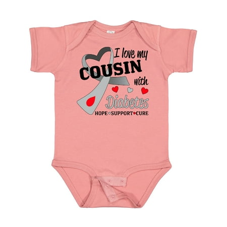 

Inktastic I Love My Cousin with Diabetes Gift Baby Boy or Baby Girl Bodysuit