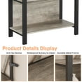 thumbnail image 2 of 4 Tier Bookshelf with LED Lights, Bookcase with Open Display Shelves, Wood and Metal Standing Bookshelf with Storage Rack for Living Room Bedroom Home Office, 2 of 8