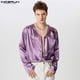 thumbnail image 2 of INCERUN Tops 2024 estilo coreano moda para hombres camisas de satén con decoración floral sexy para hombre gran oferta blusa de manga corta con cuello en V S-5XL, 2 of 5