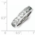thumbnail image 3 of Sterling Silver Rhodium-Plated Cz Eternity Band (Size 8) Made In China qr1971-8, 3 of 3