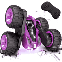 Tecnock Remote Control Cars for Kids, 2.4GHz RC Car with USB-C Easy Charging, 4WD Double-Sided 360°Flip RC Stunt Car, Toys Gift for Boys and Girls Ages 6-8, 8-12