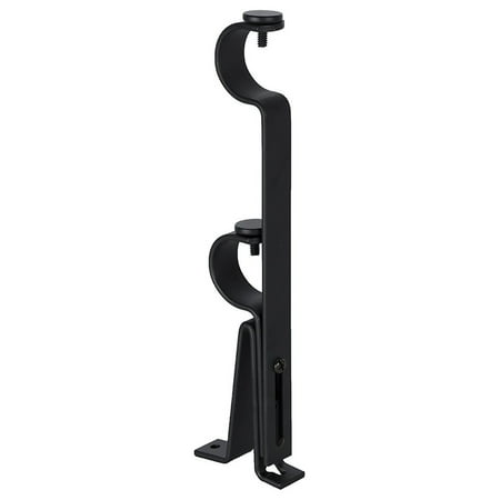 Urbanest Adjustable Double Rod Bracket, Up to 1 1/8", Black