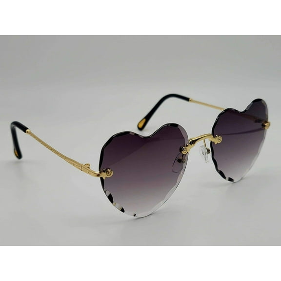 LB diamond - Heart Shape Heart Sunglasses Retro Vintage Boho