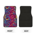 thumbnail image 2 of Honeii Colorful Snake Print Car Foot Mat Four-Piece Set - Front & Rear Universal Car Floor Mats for SUVs, Trucks, Sedans, 2 of 7