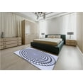 thumbnail image 5 of Ahgly Company Machine Washable Indoor Round Transitional Lavender Blue Area Rugs, 8' Round, 5 of 7