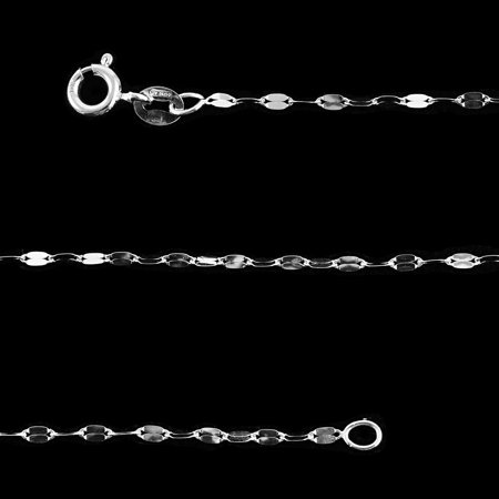 Italian Luce Chain in 10K White Gold 18