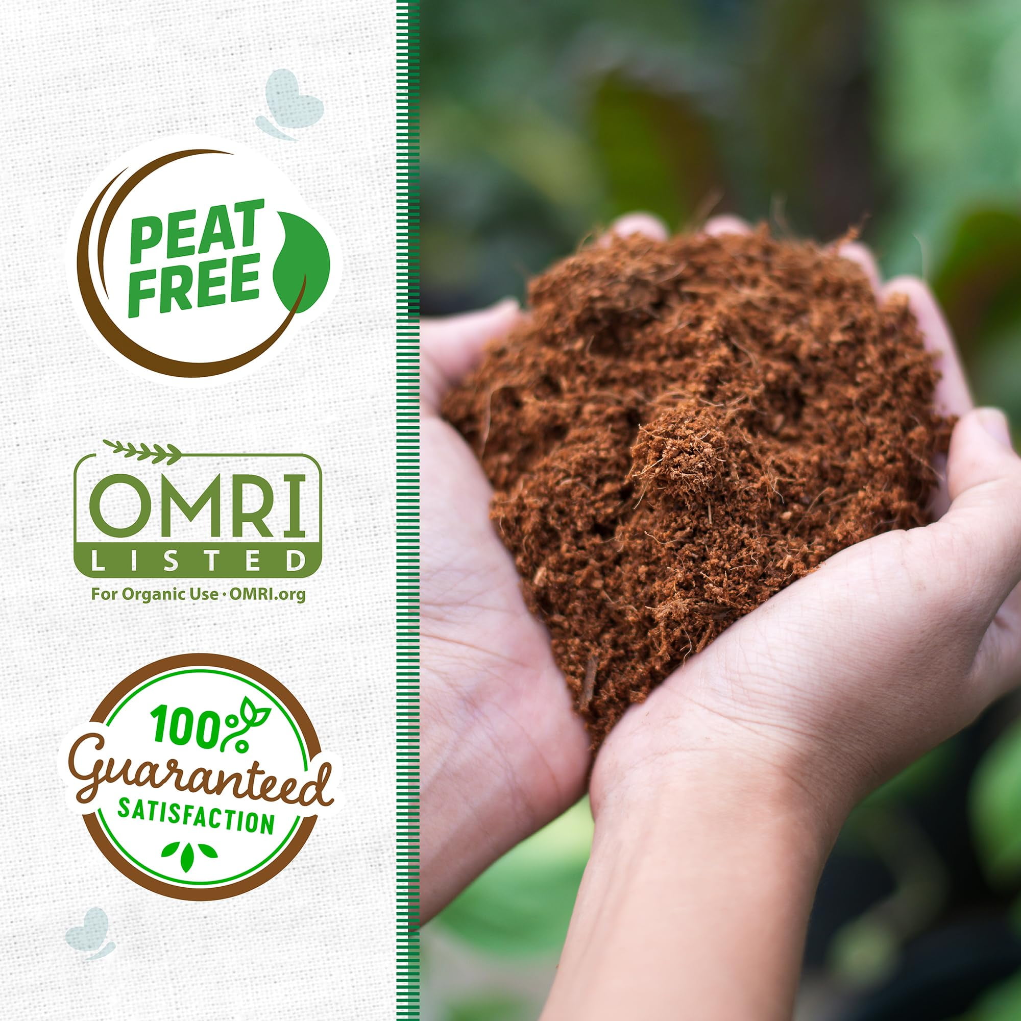 Back to the Roots Organic Seed MVR1&nbsp;Starting, Compressed Block expands to 12 Quarts, Made for Herbs, Veggies, Flowers