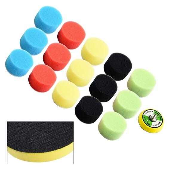 Lanfini 16x 2 Inch 50mm Polishing Buffing Pad Kit Car Wax Buffer Car Polishing Pad Set