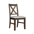 thumbnail image 5 of Home Design Vinita 6-Piece Dining Set with Rectangular Table, Cross Back Chairs, and Bench, Brown, 5 of 8