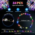 thumbnail image 3 of 24 PCS LED Flower Crowns Headbands, Light Up Flower Crowns for Women & Girls, Glow in The Dark Flower Hairbands Wreath for Wedding Beach Party Birthday Cosplay Gifts, Halloween, Christmas, 3 of 15