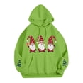 thumbnail image 4 of Gkeoshab Womens Christmas Sweatshirt Women's Christmas Themed Hooded Sweatshirt, Festive Print Pullover with Adjustable Drawstring for Holiday Shopping and Cozy Seasonal Outdoor Activities Green 3XL, 4 of 4