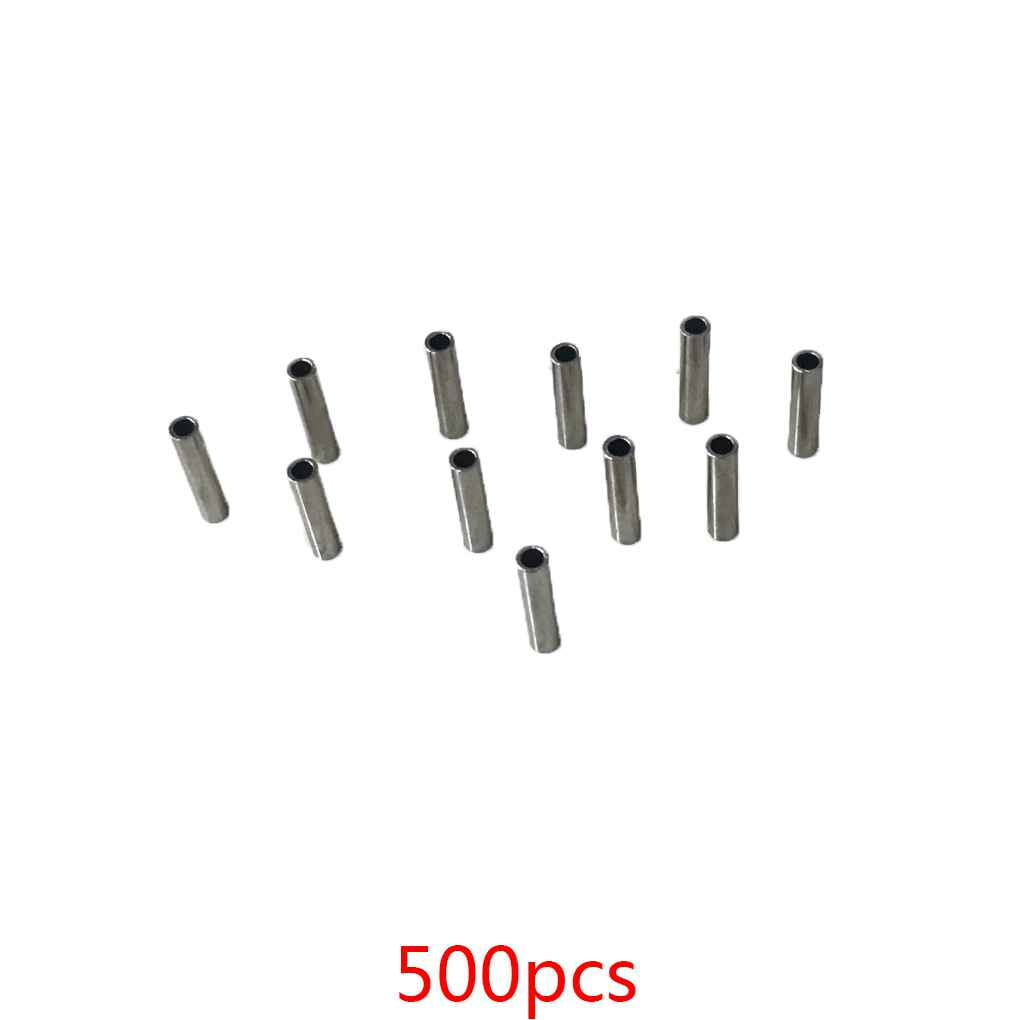 500pcs Single Barrel Fishing Crimp Line Fixed Wire Leader Line Crimp