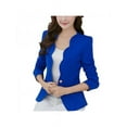 thumbnail image 2 of MarinaVida Women OL Slim Jacket Cardigan Blazer Long Sleeve Office Coat Button Solid Outwear, 2 of 2