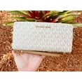 thumbnail image 3 of Michael Kors Jet Set Travel Continental Wallet Long Vanilla Signature Mk, 3 of 5