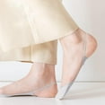 thumbnail image 4 of 5 Pairs Sling Liner Socks, Women'S Ultra Low Cut No Show Half Liner Socks With Slingback, 4 of 6