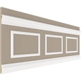 thumbnail image 5 of Ekena millwork 94 1/2"L (Adjustable 32"H to 36"H) Ashford Square Panel Traditional Wainscot Paneling Kit, 5 of 10