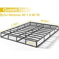 thumbnail image 2 of Box Spring for Queen Bed, 7 Inch High Metal Queen Box Spring, Heavy Duty Mattress Foundation with Fabric Cover, Easy Assembly, Quiet Noise Free, Non Slip, Black, 2 of 5