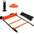 thumbnail image 2 of Kit de entrenamiento de agilidad y velocidad, escalera plana de 5,8 m, 10 conos de disco para entrenamiento atlético., 2 of 9