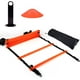 thumbnail image 2 of Kit de tren de agilidad de velocidad, escalera plana de 19 pies, 10 conos de disco para entrenamiento atlético, 2 of 9