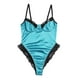 thumbnail image 2 of Lencería de mujer Sexy Hollow Lace Jumpsuit Erotic Nightwear Body, L, Azul Verde Inevent XX000113-11, 2 of 7