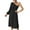 Black, variant on Fesfesfes Women Dress Off Shoulder Solid Color Long Sleeve Elastic Waist Long Dress Plus Size $10