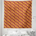 thumbnail image 1 of Tribal Tapestry, Funky Timeless Forms Historical Folk Bohemian, Fabric Wall Hanging Decor for Bedroom Living Room Dorm, 5 Sizes, Orange Purple and Yellow, by Ambesonne, 1 of 1