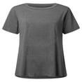 thumbnail image 2 of T-shirt à Manches Courtes pour Femmes, Hauts Grande Taille, Tunique Décontractée à Col en V, Blouse Ample, 2 of 2
