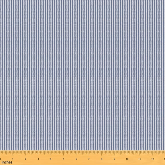 Manfei Stripe Fabric by the Yard 1 Yard Solid Color Home Decor Fabric by the Yard, Powder Blue