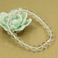 thumbnail image 3 of Natural Faceted Clear Quartz Gemstone 8mm Round Beads Stretch Bracelet 7" Unisex, 3 of 5