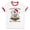 White/Red, variant on Santa Skeleton Dead Inside Ringer Tee Shirt Unisex Large White/Red