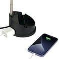 thumbnail image 6 of Mainstays LED Desk Organizer Lamp with AC Outlet, Black, Plastic Finish, Modern, Young Adult Dorm, 6 of 7