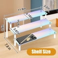 thumbnail image 3 of 2-Pack Acrylic Risers for Display, Rectangular Display Stand, 3 Tiers Perfume Organizer, Display Shelf for Toys Food Cupcake Dessert Desktop Tabletop, 3 of 8