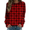 thumbnail image 3 of Women Valentines Sweatshirt Casual Love Theme Long Sleeve Crewneck Hoodless Tops Loose Comfortable Daily Loungewear Cute Sweatshirts for Women, 3 of 6