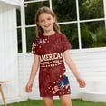 thumbnail image 3 of Grblisyd Red White and Blue Dress for Girls Patriotic Short Sleeve Crewneck A Line Dresses Independence Day 250 Anniversary USA Flag Outfits, 3 of 6