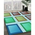 thumbnail image 2 of Ahgly Company Indoor Rectangle Patterned Turquoise Green Area Rugs, 7' x 10', 2 of 6