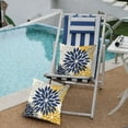 thumbnail image 4 of Blue Yellow Flower Pillow Covers 16x16 Inch Set of 2 Outdoor Throw Pillows Outdoor Waterproof Decor for Living Room Sofa Patio Funiture Garden Floral Polyester Pillow Covers 002Z16, 4 of 5