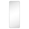thumbnail image 5 of 20 in. W x 55 in. H Rectangular Stainless Steel Framed Wall Mounted Bathroom Vanity Mirror in Brushed Nickel, 5 of 10