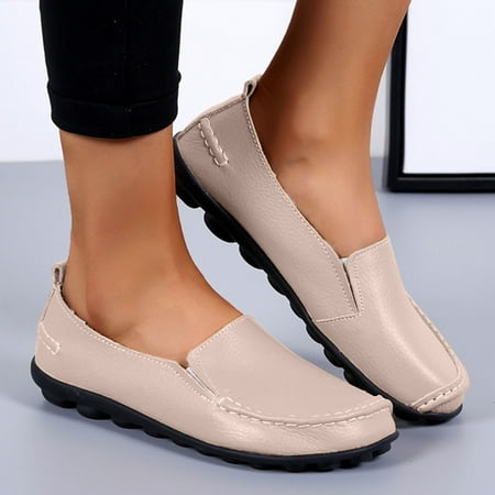 Daznico Womens Loafers Comfort Flats Shoes Womens Breathable Lace Up Shoes Flats Casual Shoes Size 7.5
