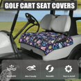 thumbnail image 3 of Renewold Golf Cart Cover Soft Breathable Golf Cart Cloth Seat Cover Protector with Pockets Easy to Install Washable for Women Men, 52 x 32 Inches, Hippie Flower Lotus Blue Violet, 3 of 7