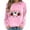 Pink, variant on Oalirro Christmas Sweatshirts for Women Long Sleeve Graphic Cute Womens Shirts Merry Christmas Wine Glass Print Pink Crew Neck Top, XS
