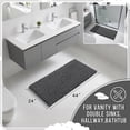 thumbnail image 2 of Alfombra de baño Yimobra, larga, antideslizante, lavable, 112 x 61 cm, gris oscuro, 2 of 7