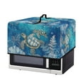 thumbnail image 2 of FOR U DESIGNS Turtle Coral Pattern Microwave Oven Dust Cover Dustproof Shield For Countertop Appliances Washable Microwave Dust Covers Protector with Top Handle-S, 2 of 8