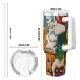 thumbnail image 5 of Lsque Scooby-Doo Pattern 40 OZ Ice Bully Cup with Handle and Straw, Double Wall Stainless Steel Tumbler Travel Coffee Cup with Lid for Christmas Present, 5 of 8