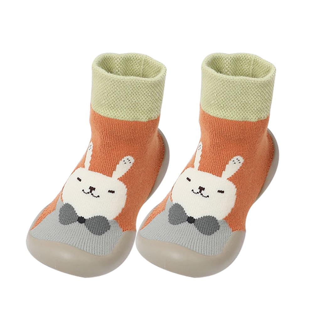 Kids Baby Girl Boys Toddler Anti-slip Slippers Socks Cotton Shoes Winter Warm 
