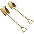 thumbnail image 1 of Cooking Spoons 2-piece Creative Shovel Shaped Stainless Steel Spoon Household Eating Spoon Coffee Mixing Spoon Table Spoons (Color : Brass), 1 of 5