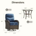 thumbnail image 3 of Bellefurn Outdoor Swivel Rocker Patio Chairs with 6 inch Thick Cushions,Patio Swivel Chairs Set of 2 High Back Wicker Patio Swivel Glider Chairs Patio Furniture Set for Porch Balcony Garden Deck Yard, 3 of 10