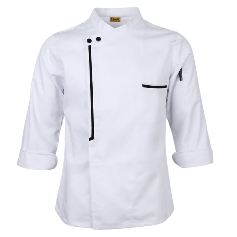 Men Women Five Star Chef Apparel Fashion Long Sleeve Executive Jacket Coat 