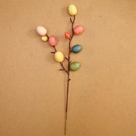 Easter Bunny Carrot Garland 33cm Colorful Eggs Easter Picks For Festival Home Flower Arrangement Vase Decoration