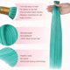 thumbnail image 2 of Extensiones de cabello GOO GOO I Tip, 14 pulgadas, 50 g, 100S, verde azulado, 2 of 8