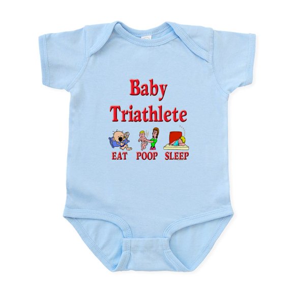 CafePress - Baby Triathlete 2 Infant Bodysuit - Baby Light Bodysuit, Size Newborn - 24 Months
